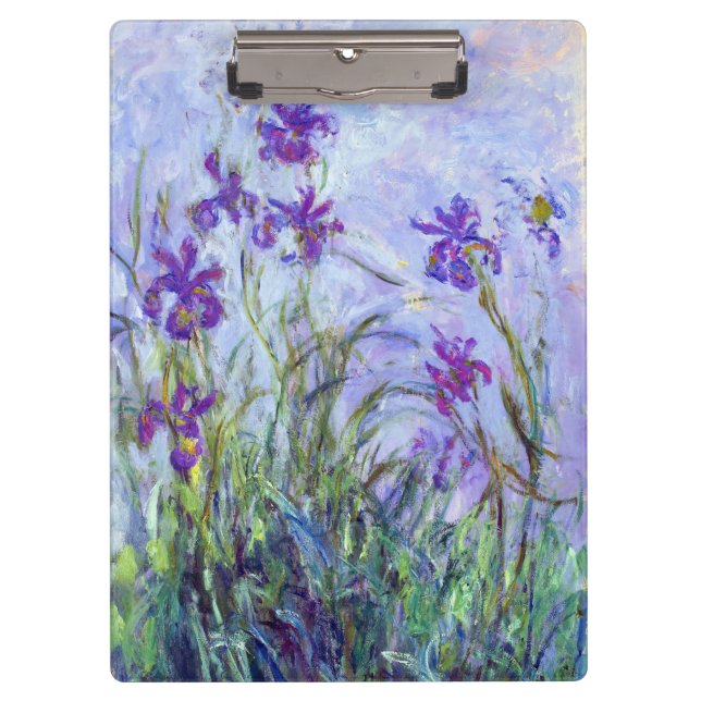 Claude Monet - Lilac Irises / Iris Mauves Clipboard (Front)