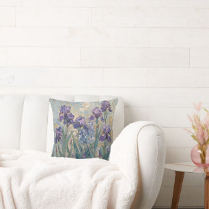 Claude Monet - Lilac Irises / Iris Mauves Cushion
