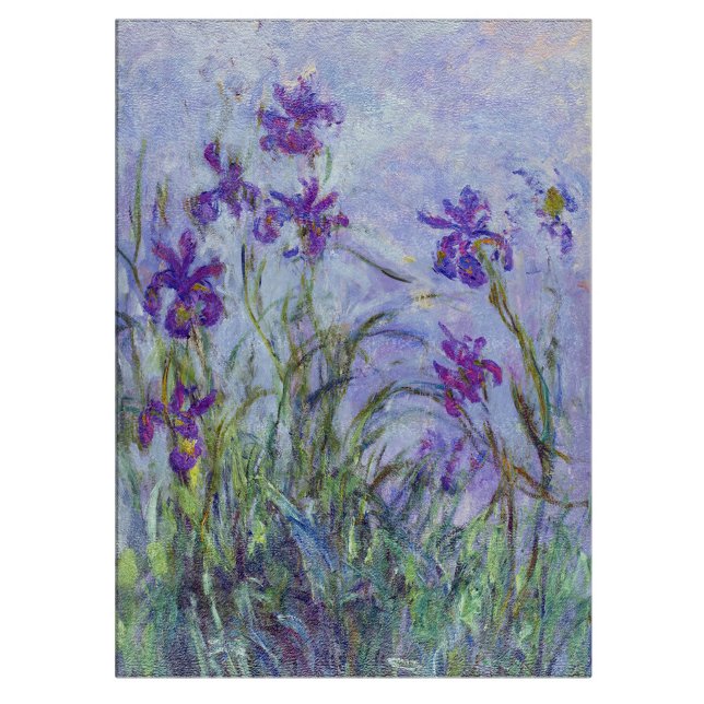 Claude Monet - Lilac Irises / Iris Mauves Cutting Board (Creator Uploaded)