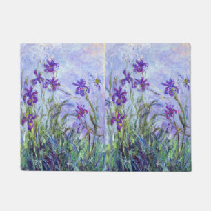 Claude Monet - Lilac Irises / Iris Mauves Doormat