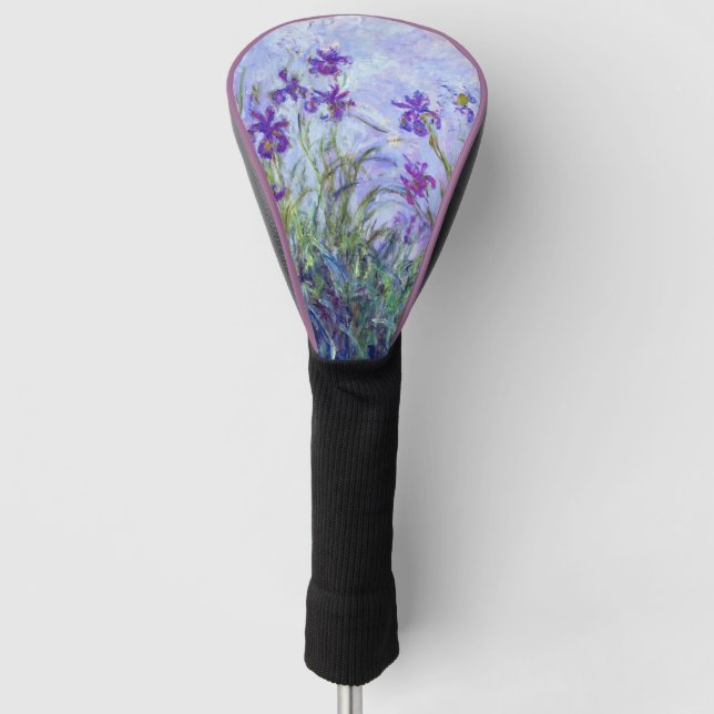 Claude Monet - Lilac Irises / Iris Mauves Golf Head Cover (Front)