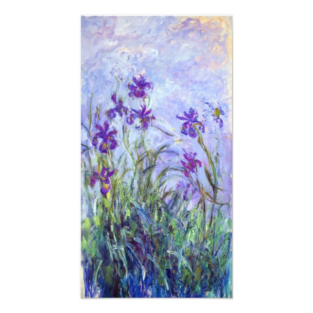 Claude Monet - Lilac Irises / Iris Mauves Photo Print (Front)