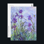 Claude Monet - Lilac Irises / Iris Mauves Postcard<br><div class="desc">Lilac Irises / Iris Mauves - Claude Monet,  1914-1917</div>