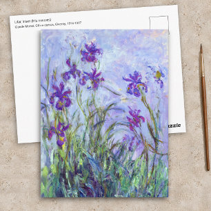 Claude Monet - Lilac Irises / Iris Mauves Postcard