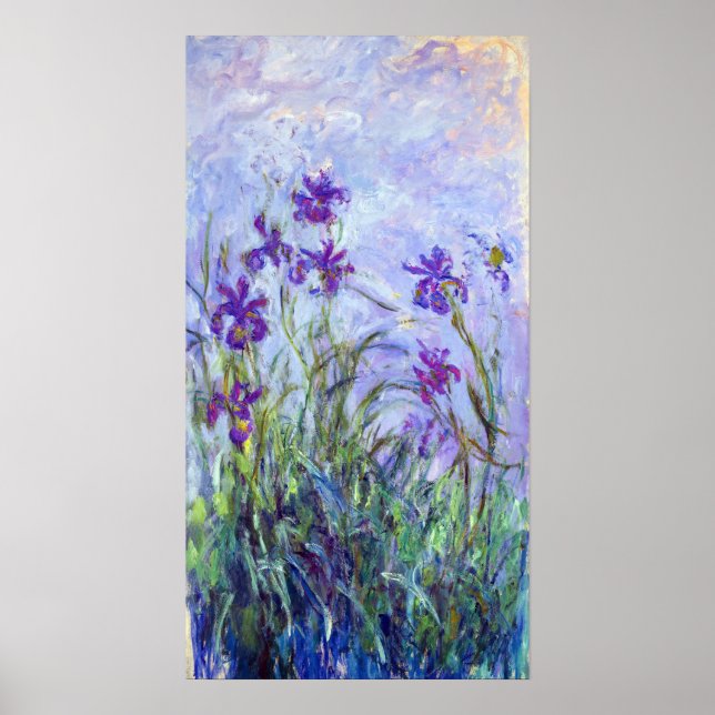 Claude Monet - Lilac Irises / Iris Mauves Poster (Front)