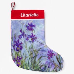 Claude Monet - Lilac Irises / Iris Mauves Small Christmas Stocking