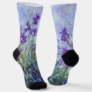 Claude Monet - Lilac Irises / Iris Mauves Socks