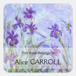 Claude Monet - Lilac Irises / Iris Mauves Square Sticker
