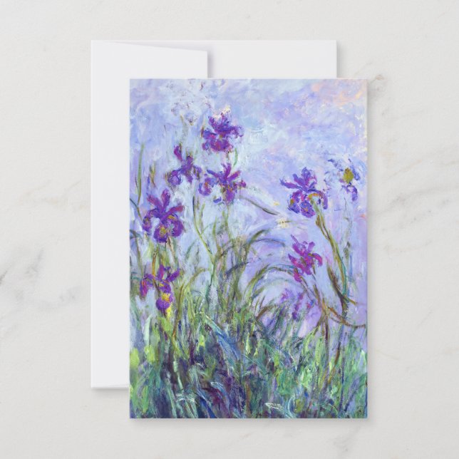 Claude Monet - Lilac Irises / Iris Mauves Thank You Card (Front)