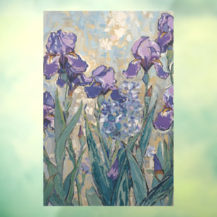 Claude Monet - Lilac Irises / Iris Mauves Window Cling
