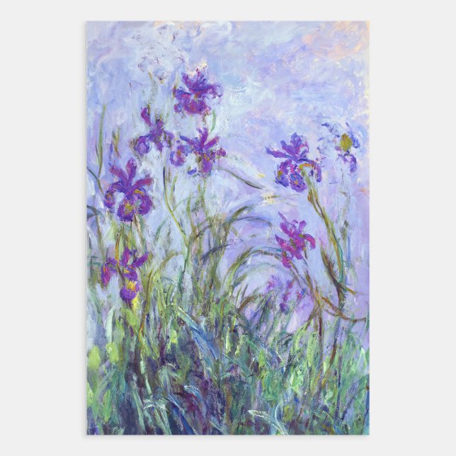 Claude Monet - Lilac Irises / Iris Mauves Wrapping Paper Sheet (Creator Uploaded)