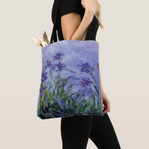 Claude Monet Lilac Irises Tote Bag
