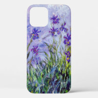 Claude Monet Lilac Irises Vintage Floral Blue