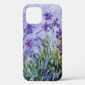 Claude Monet Lilac Irises Vintage Floral Blue iPhone 12 Case
