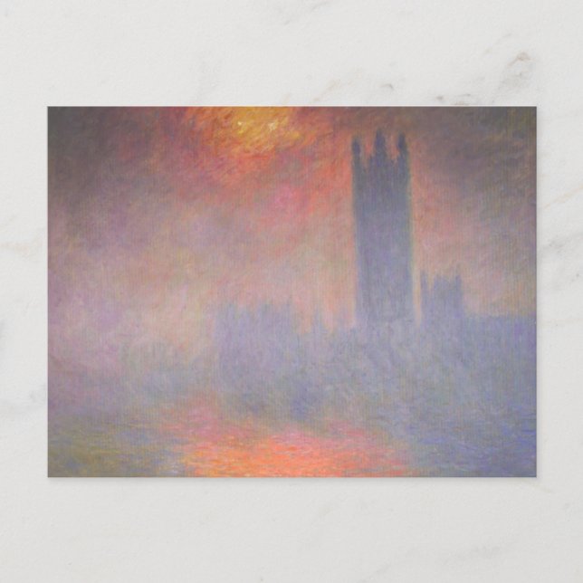 Claude Monet London Houses of Parliament UK Postcard (Front)