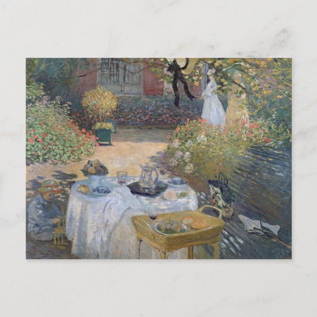 Claude Monet | Luncheon: Monet's garden Argenteuil Postcard (Front)