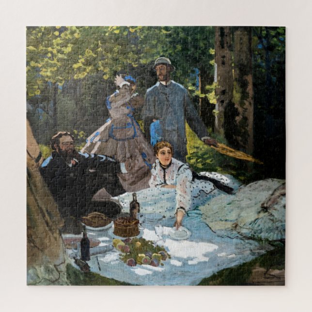 Claude Monet - Luncheon on the Grass, Right Panel Jigsaw Puzzle (Vertical)