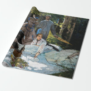 Claude Monet - Luncheon on the Grass, Right Panel Wrapping Paper