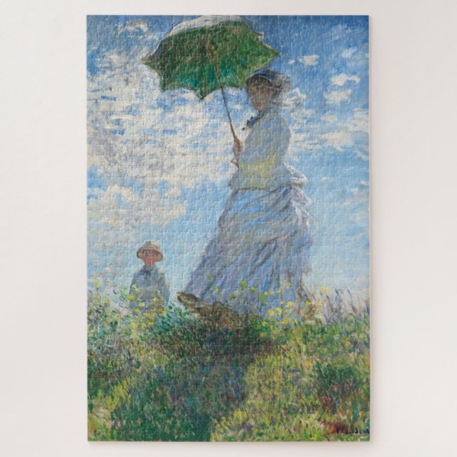Claude Monet | Madame Monet and Her Son - 1875 Jigsaw Puzzle (Vertical)