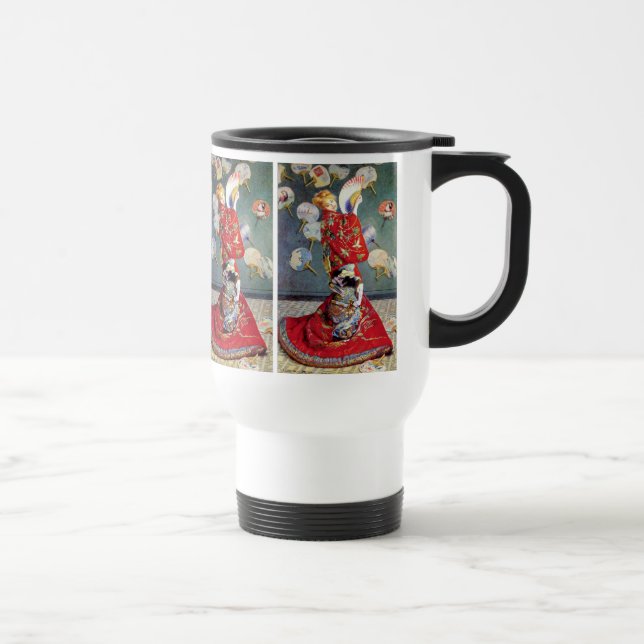 Claude Monet, Madame Monet in a Japanese costume Travel Mug (Right)