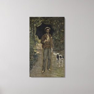 Claude Monet   Man with an Umbrella, c.1868-69 Canvas Print