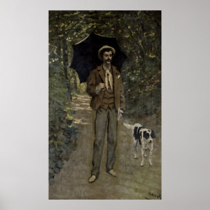 Claude Monet Man with an Umbrella, c.1868-69 Poster