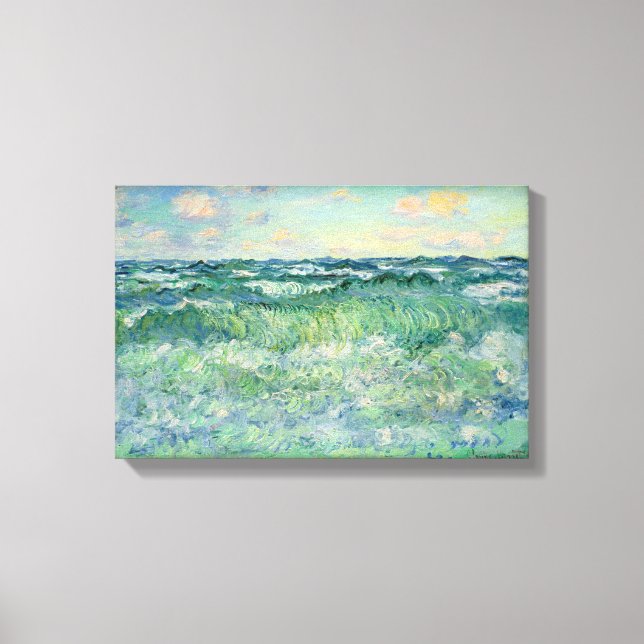 Claude Monet Marine Pourville France  17X11.25" Canvas Print (Front)