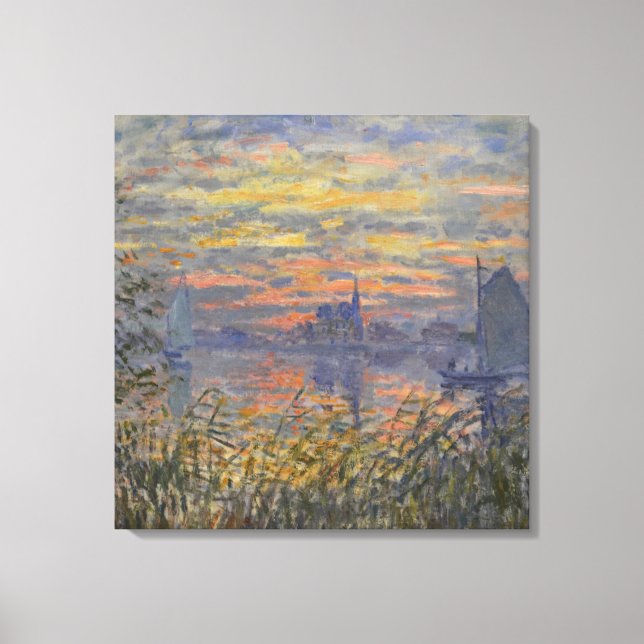 Claude Monet- Marine View With A Sunset Canvas Pri Print (Front)