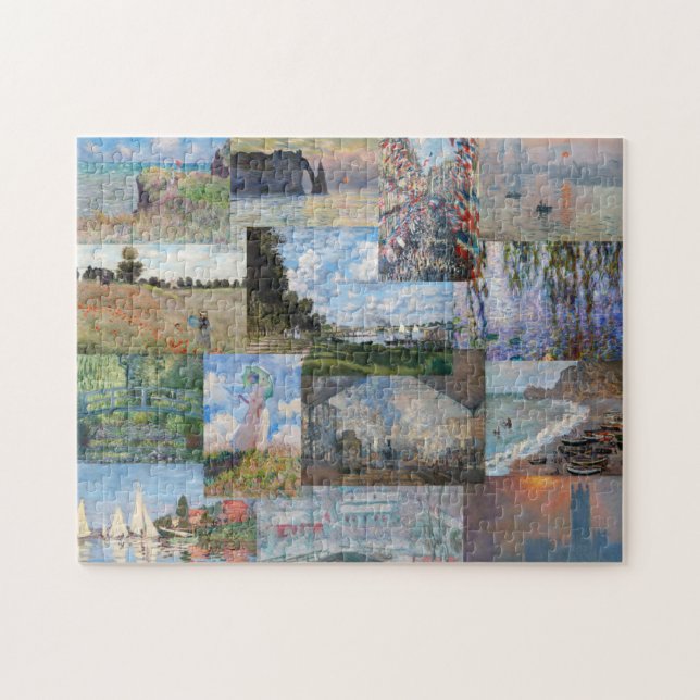 Claude Monet - Masterpieces Patchwork Jigsaw Puzzle (Horizontal)