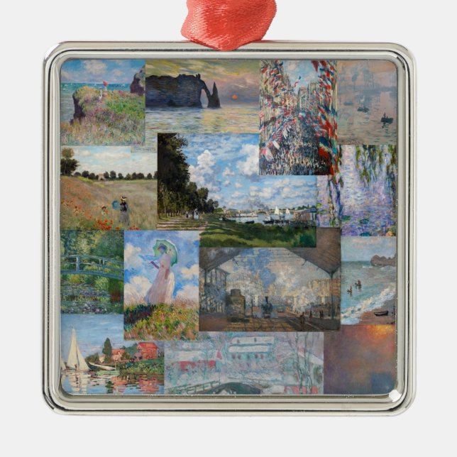 Claude Monet - Masterpieces Patchwork Metal Tree Decoration (Front)