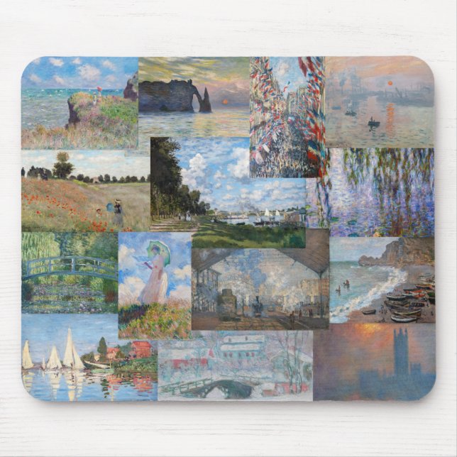 Claude Monet - Masterpieces Patchwork Mouse Mat (Front)