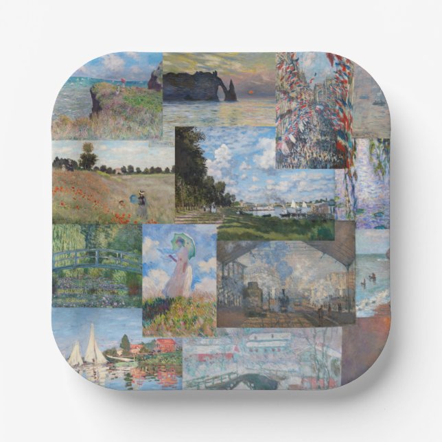 Claude Monet - Masterpieces Patchwork Paper Plate (Front)