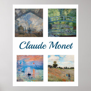 Claude Monet Masterpieces Patchwork Poster