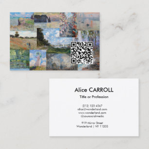 Claude Monet - Masterpieces Patchwork - QR Code Business Card