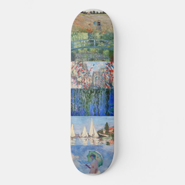 Claude Monet - Masterpieces Patchwork Skateboard (Front)