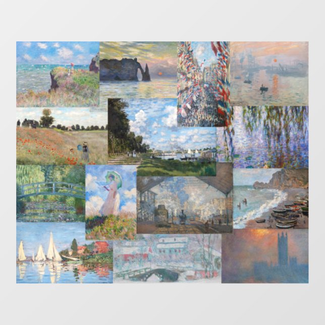 Claude Monet - Masterpieces Patchwork Window Cling (Sheet)