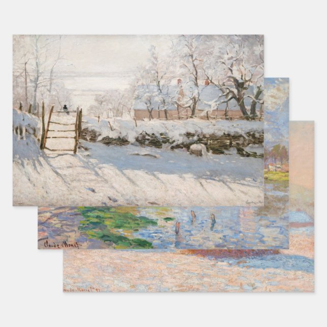 Claude Monet - Masterpieces Selection Wrapping Paper Sheet (Set)