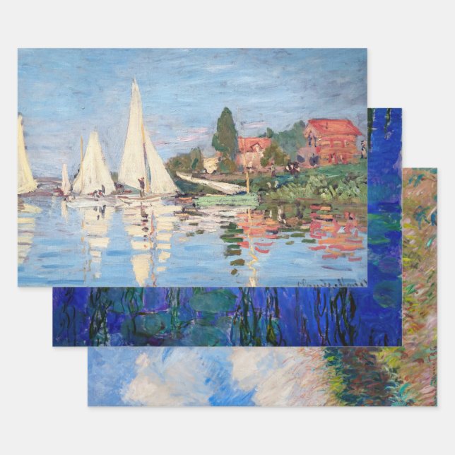 Claude Monet Masterpieces selection Wrapping Paper Sheet (Set)
