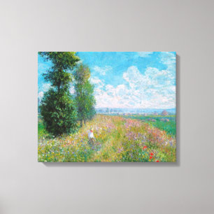 Claude Monet - Meadow With Poplars Canvas Print