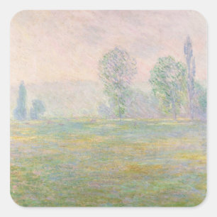 Claude Monet   Meadows in Giverny, 1888 Square Sticker