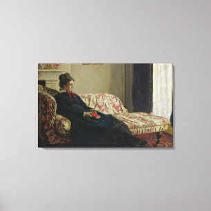 Claude Monet   Meditation or Madame Monet Canvas Print