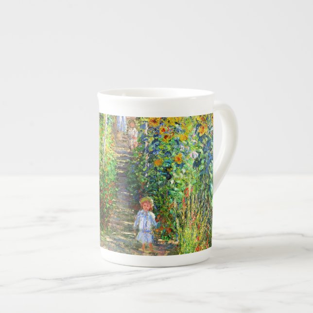 Claude Monet: Monet's Garden at Vétheuil Bone China Mug (Front Right)