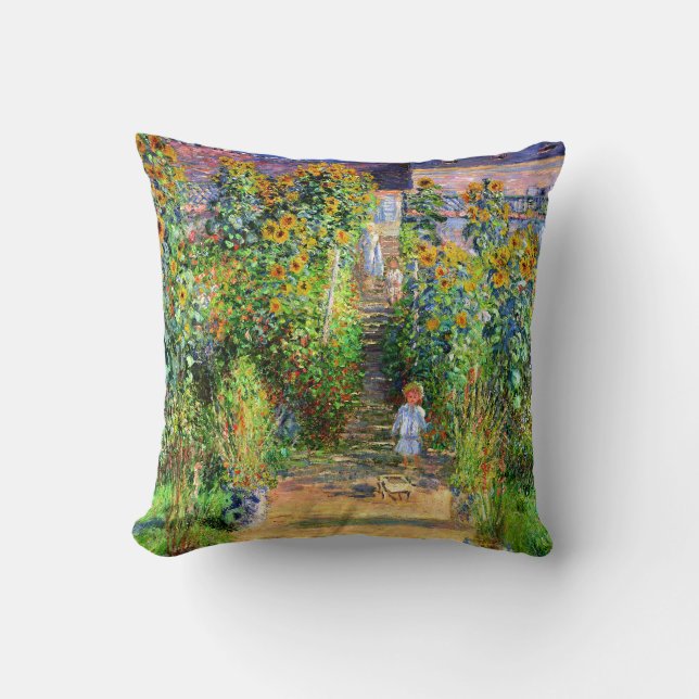 Claude Monet: Monet's Garden at Vétheuil Cushion (Front)