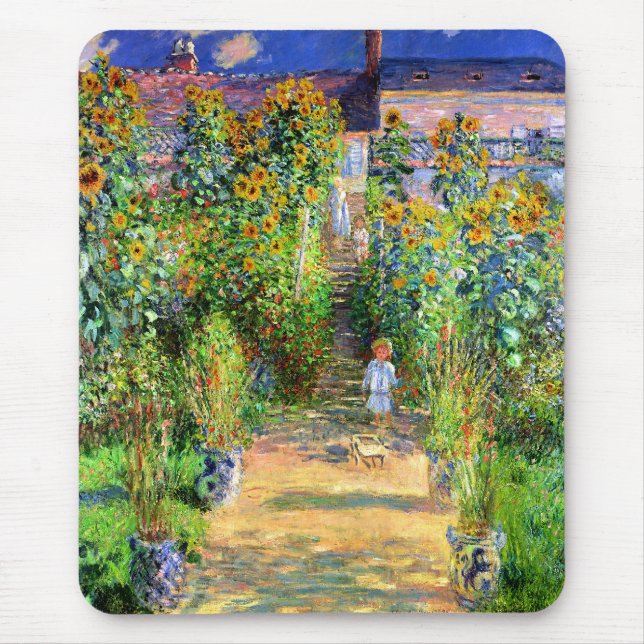 Claude Monet: Monet's Garden at Vétheuil Mouse Mat (Front)