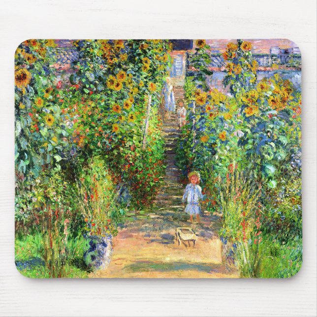 Claude Monet: Monet's Garden at Vétheuil Mouse Mat (Front)