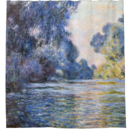 Claude Monet, Morning on the Seine at Giverny Shower Curtain