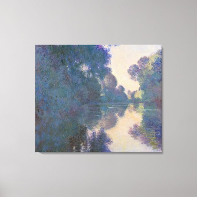 Claude Monet | Morning on the Seine near Giverny Canvas Print (Front)