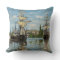 Claude Monet Nautical Ships Throw Pillow
