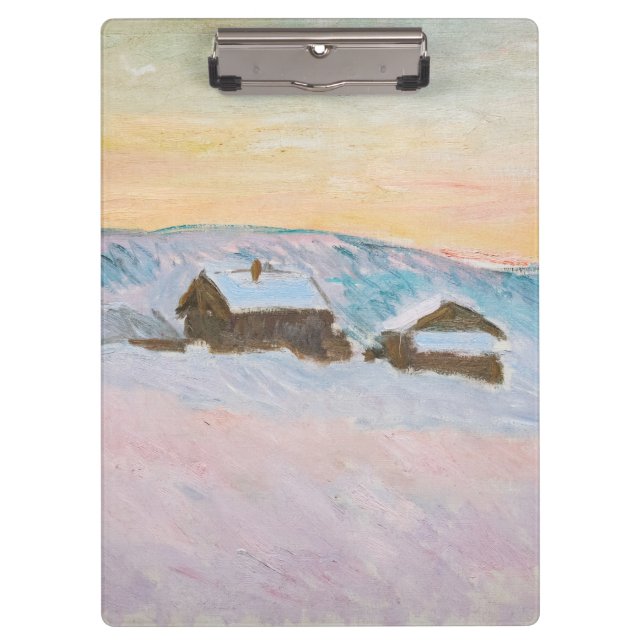 Claude Monet - Norway Landscape, Blue Houses Clipboard (Front)