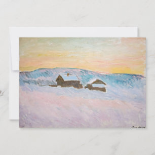 Claude Monet - Norway Landscape, Blue Houses Invitation